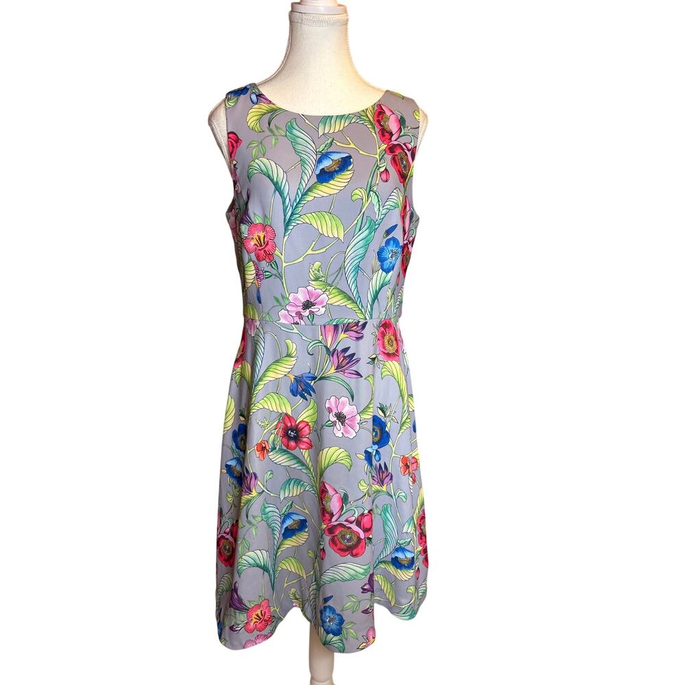 Ann Taylor | Lilac Floral Fit & Flare Dress | 6